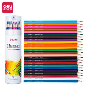 deli 68123 Colored Pencil, 24 color, Assorted Colors