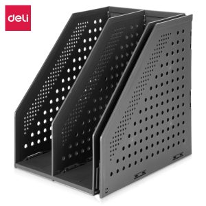 deli 78995 Magazine Container, 250×256×243mm, Dark Grey