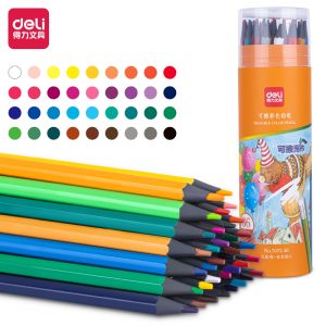 deli 7073-36 Erasable Colored Pencil, 36 colors