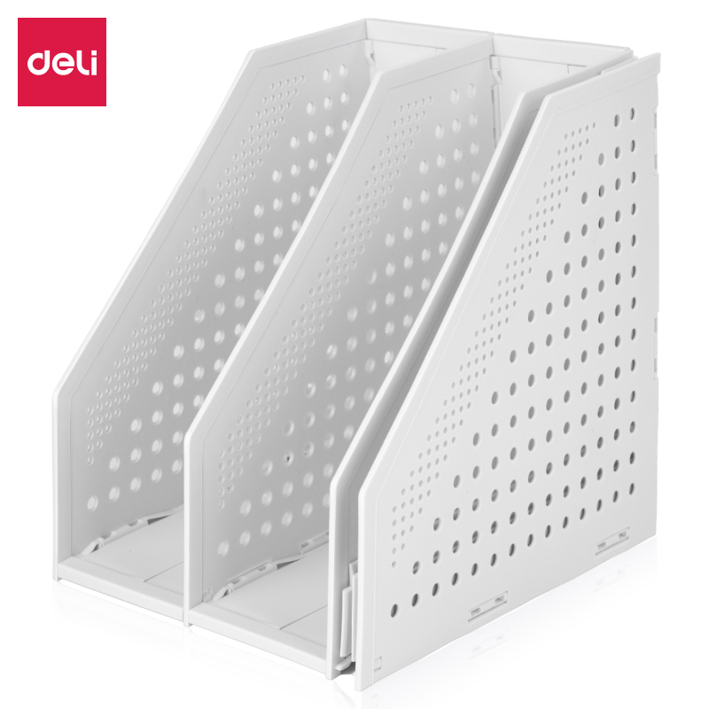 deli 78995 Magazine Container, 288*50*300mm, Light Grey