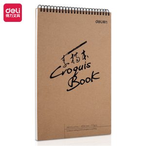 deli 73357 Sketch Book, A4,40sheets, Assorted Colors