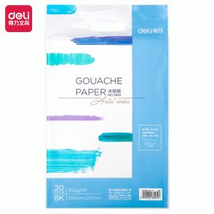 deli 73615 Sketch Book, 160g-8k-(20sheets/bag), White