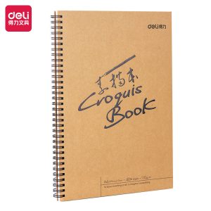 deli 73632 Sketch Book, A4, Assorted Colors