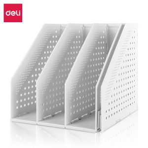 deli 78996 Magazine Container, 332×256×243mm, Light Grey