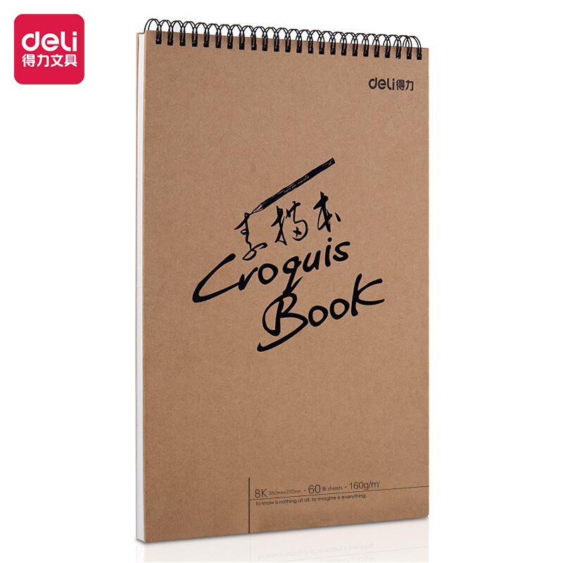 deli 73635 Sketch Book, 8K, Assorted Colors