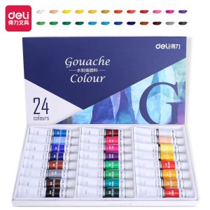 deli 73855 Gouache, 24 colors 12ml, Blue