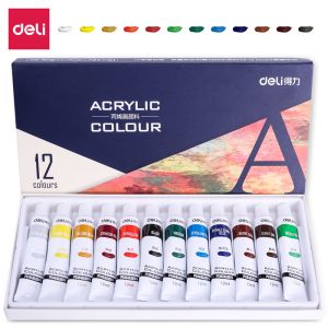 deli 73856 Acrylic Colors, 12 colors, Blue