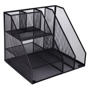 deli 79075 Magazine Container, 320×265×270mm, Black