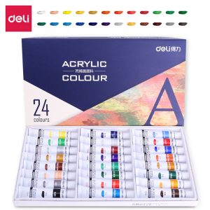deli 73858 Acrylic Colors, 24 colors 12ml, Blue
