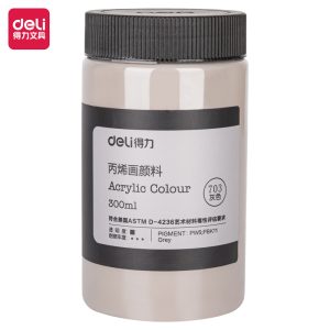 deli 73875 Acrylic Colors, 300ml, Grey