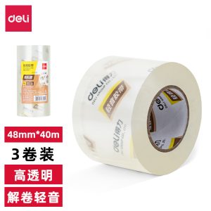 deli 30047 Packing Tape, 48mm*40m*60μm, 3roll/pcs