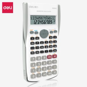 deli D82MS Scientific Calculator, 240F-two line display-10+2 digits, White