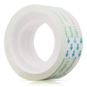 deli 30061 Stationery Tape, 18mm*14y*38um(8rolls/tube), Transparent
