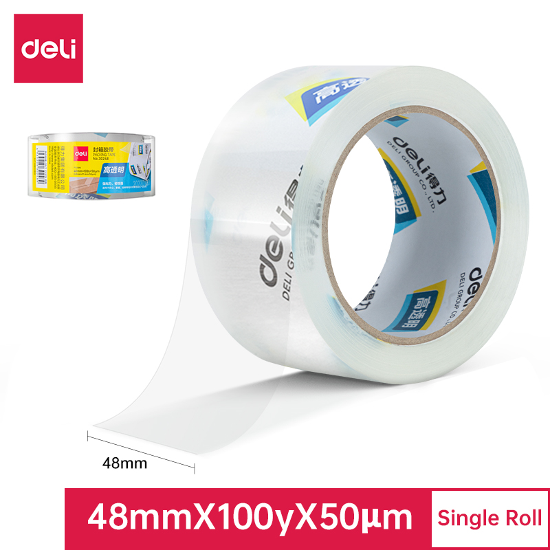 deli 30248 Packing Tape, 48mm*100y*50um, Assorted Colors