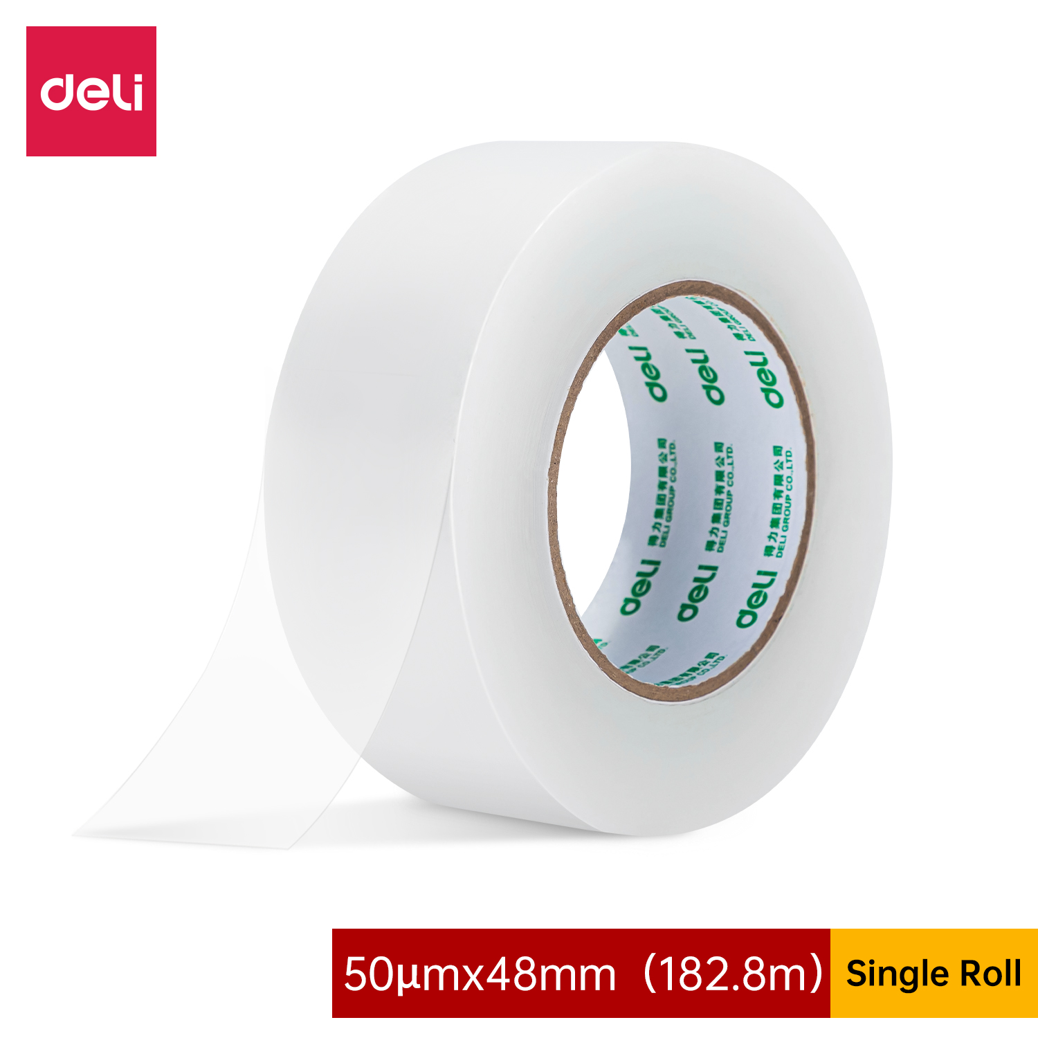 deli 30249 Packing Tape, 48mm*200y*50um, Transparent