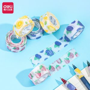 deli 30603 Finger Tape, 2.5cm*4m, 2 rolls, Assorted Colors