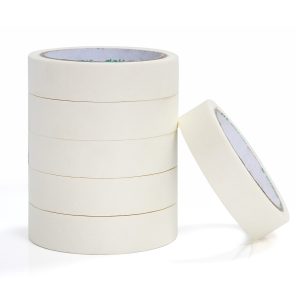deli 30670 Masking Tape, 24mm*20y*145um(6rolls/tube), Yellow