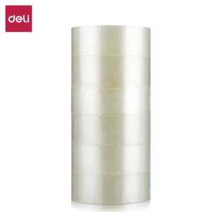 deli 30904 Packing Tape, 45mm*200y*45um6rolls/tube, Transparent