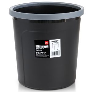 deli 9555 Waste Bin, 10L, Black