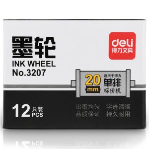 deli 3207 Price Label Gun Ink Roller, 20mm, Black
