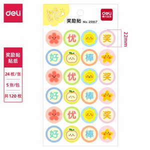 deli 25917 Sticker, 1pcs/bag, Assorted Colors