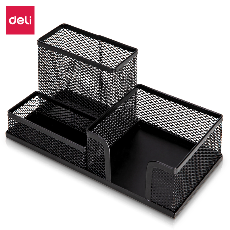 deli 9175 Desk Organizer, 215×75×53mm, Black
