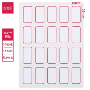 deli 6416 Sticker, 14*25mm, 14*25Mm White
