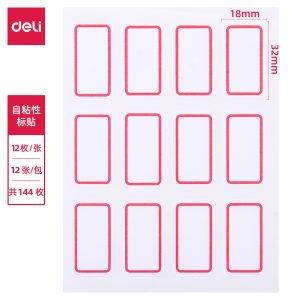 deli 7184 Sticker, 18*32mm, White