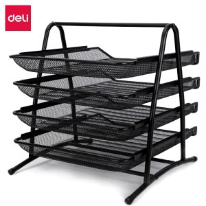 deli 9184 File Tray, 346.7*296*308.5mm, Black