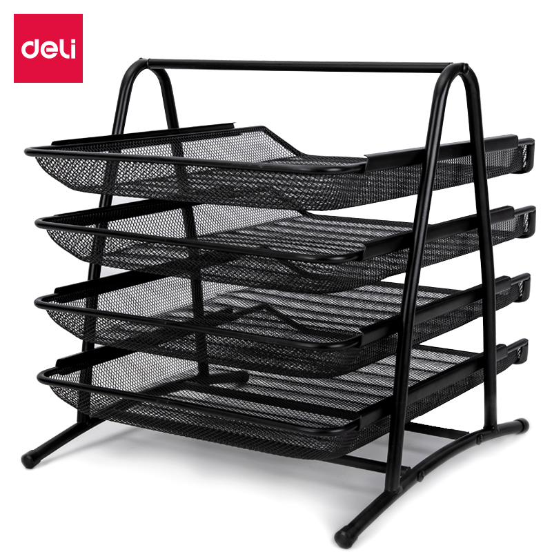 deli 9184 File Tray, 346.7*296*308.5mm, Black