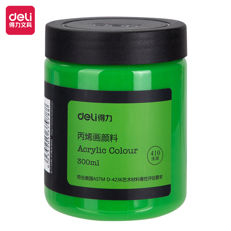 deli 73875 Acrylic paint, 300ml, Light Green