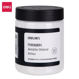 deli 73875 Acrylic paint, 300ml, Titanium White