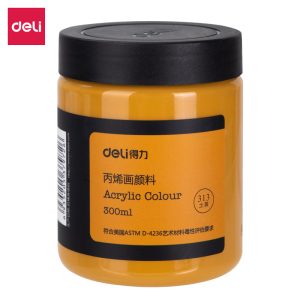 deli 73875 Acrylic paint, 300ml, Yellowish Brown