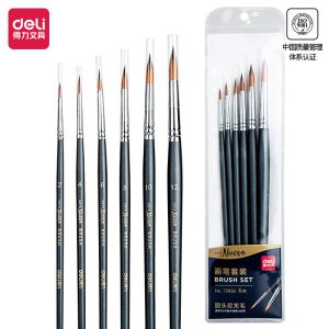 deli 73892 Brush Set, Round head nylon wool, Grey