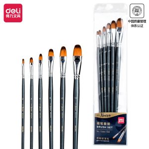 deli 73894 Brush Set, Tongue-shaped nylon wool, Grey