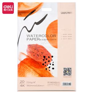 deli 73919 Water color paint paper, 4k, White