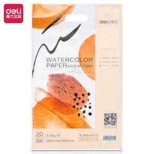 deli 73920 Water color paint paper, 8k, White