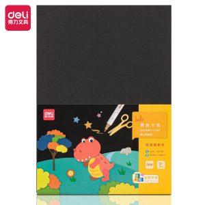 deli 74846 Black cardboard, A4, Assorted Colors
