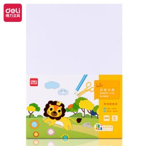 deli 74847 White cardboard, A4, Assorted Colors