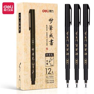 deli 75515 Calligraphy Pen, Black