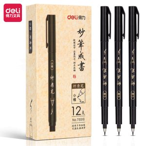 deli 75516 Calligraphy Pen, Black