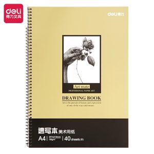 deli 7696 Sketch Books, 40P-A4, Yellow