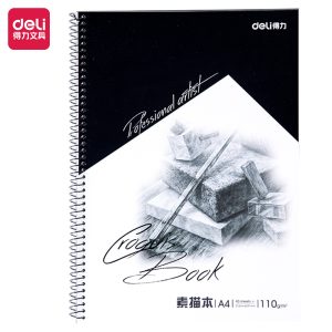 deli 7698 Sketch Book, 40P-A4, Blue