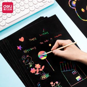 deli 83602 Scratch Paper, A4, 10pcs set, Assorted Colors