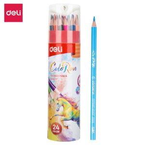 deli EC00327 Colored Pencil, 24 colors, Assorted Colors