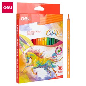 deli EC00330 Colored Pencil, 36 colors, Assorted Colors