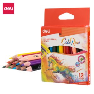 deli EC00400 Colored Pencil, 12 colors, Assorted Colors