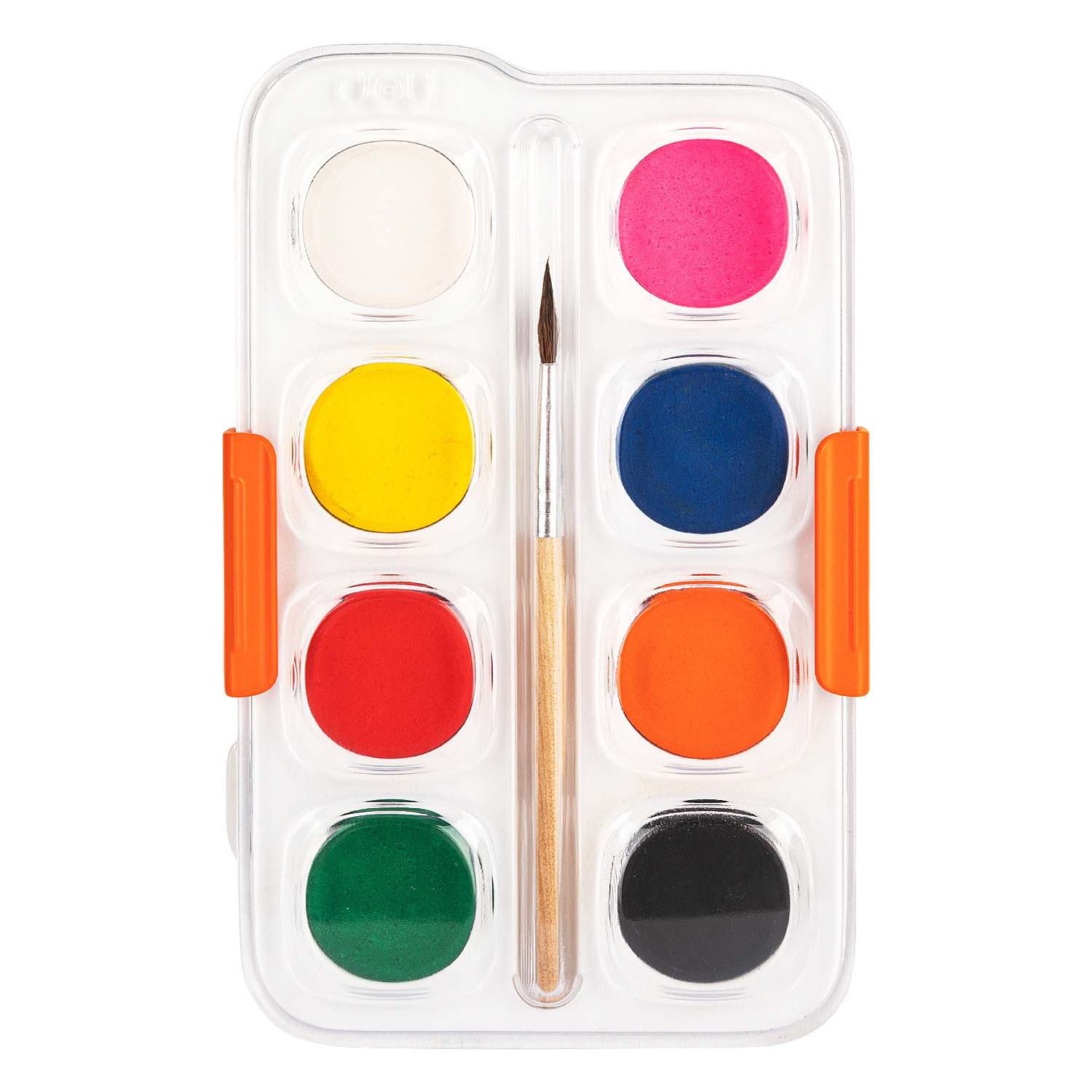 deli EC10-8 Watercolor Painting, 8 colors, φ28mm, Assorted Colors