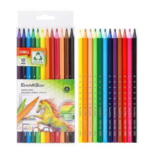 deli EC110-12 Colored Pencil, 12 colors, Assorted Colors