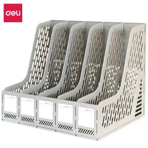 deli 9838 Magazine Holder, 340×255×270mm, Grey